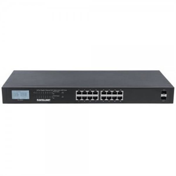 Intellinet 16-Port Gigabit Ethernet PoE+ Switch 2x SFP