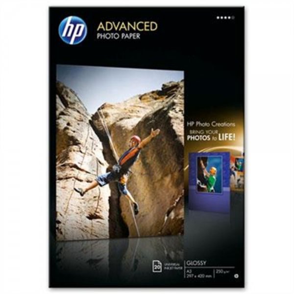 HP Advanced Fotopapier glaenzend A3 20 Blatt 250g/m2 PS # Q8697A