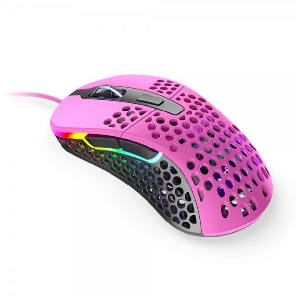 Xtrfy M4 RGB Gaming Maus pink LED-Beleuchtung 16000 CPI 6 Tasten Scrollrad leicht USB