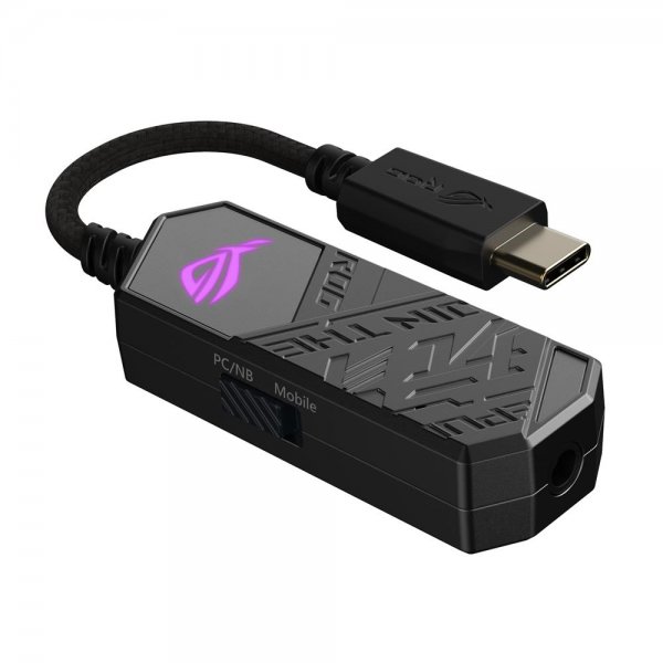 ASUS ROG Clavis USB-C auf 3,5mm Gaming-DAC Ai-Noise-Cancelling-Mikrofon MQA-Rendering-Technologie