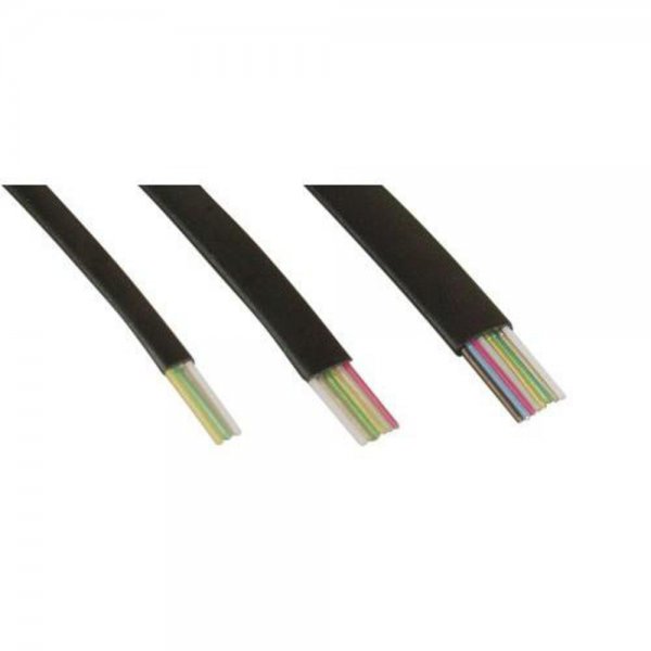 InLine Modularkabel 8adrig Flachband schwarz 100m Ring Flachbandkabel Netzwerk Kabel