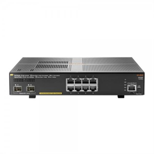 Hewlett Packard Enterprise Aruba 2930F 8G PoE+ 2SFP+ gemanaged L3 Gigabit Ethernet (10/100/1000) Ene