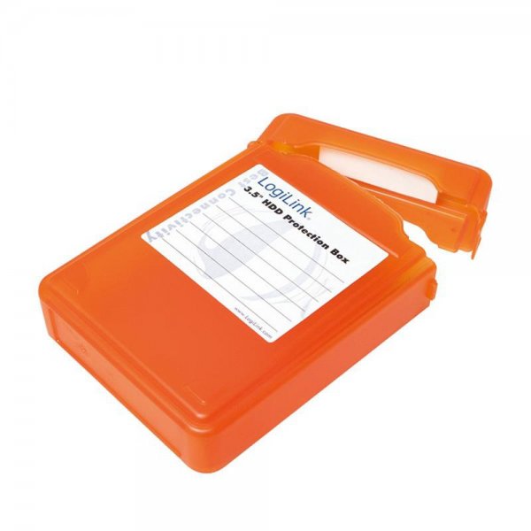 LogiLink Festplatten Schutz-Box für 3,5" HDDs Orange