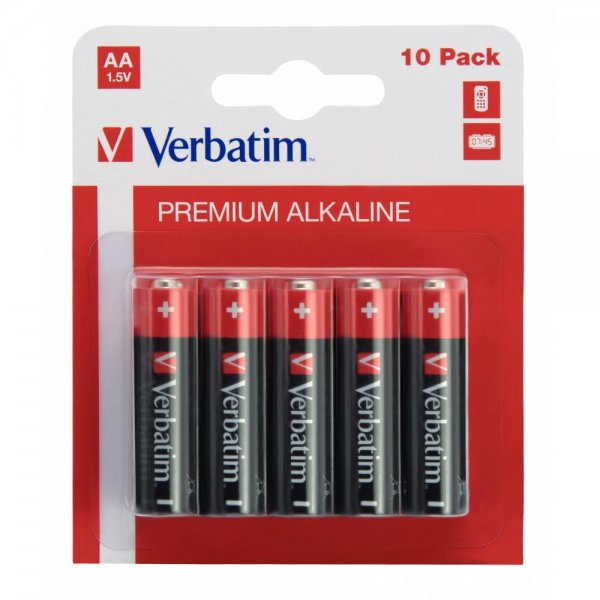 Verbatim AA-Alkali-Batterien 1,5V 10er Pack AA-LR6 Mignon