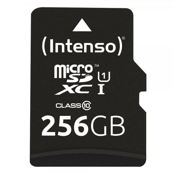 Intenso microSD 256GB UHS-I Premium Speicherkarte inkl. SD-Adapter externer Datenspeicher