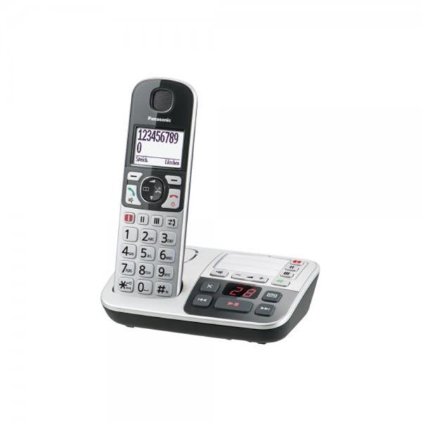 PANASONIC KX-TGE520GS schnurloses Telefon Anrufbeantworter DECT-Telefon Seniorentelefon